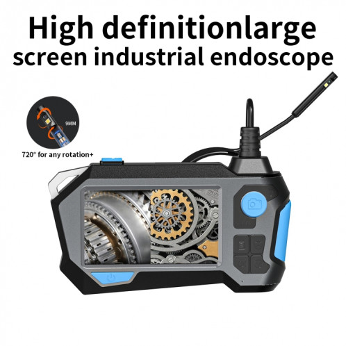 Endoscope industriel rotatif P120 à double lentille de 8 mm avec écran, diamètre du tuyau arrière de 9 mm, spécification : tube de 2 m SH5101520-010